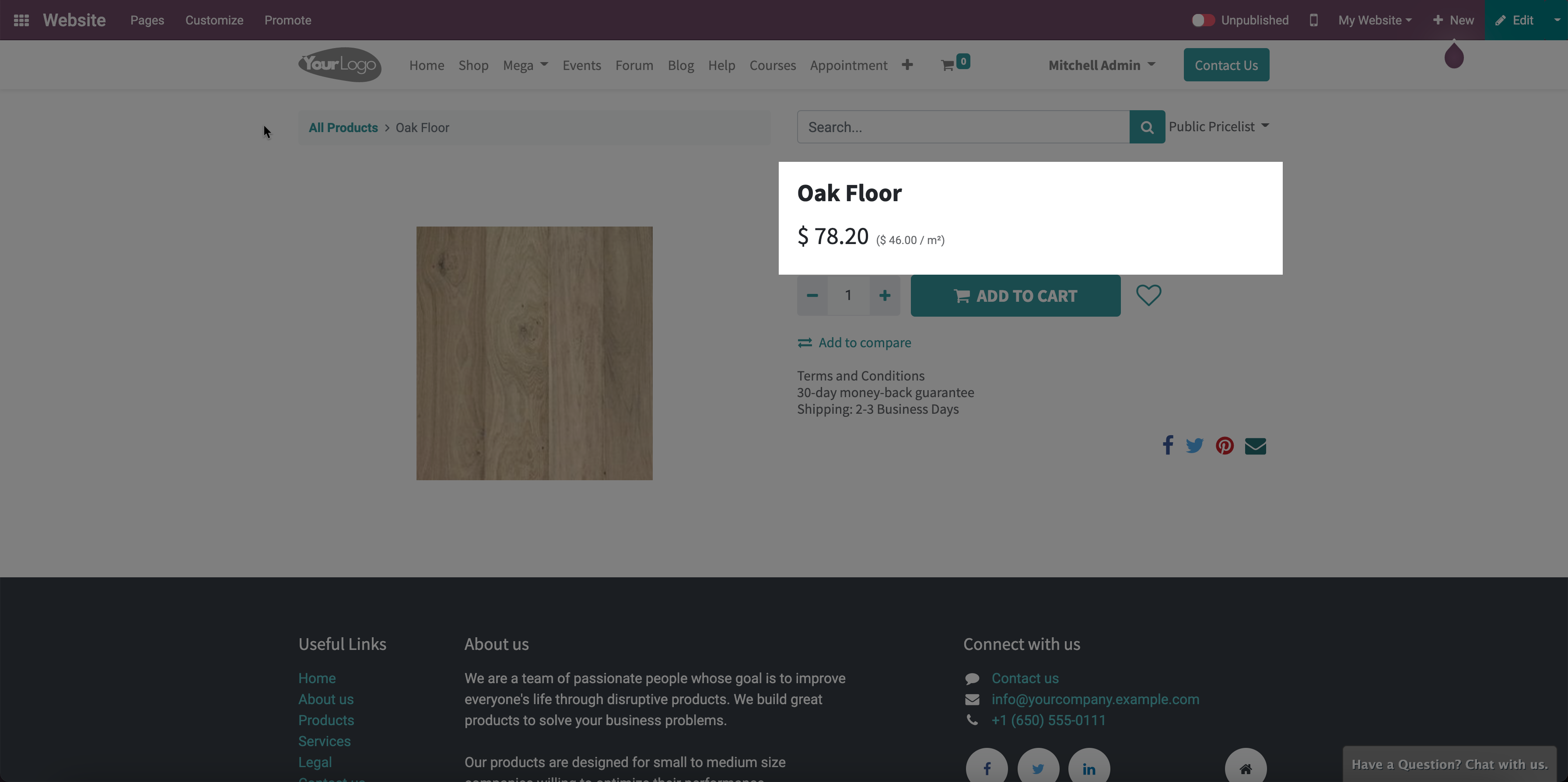 Odoo - Productprijzen in meerder maateenheden