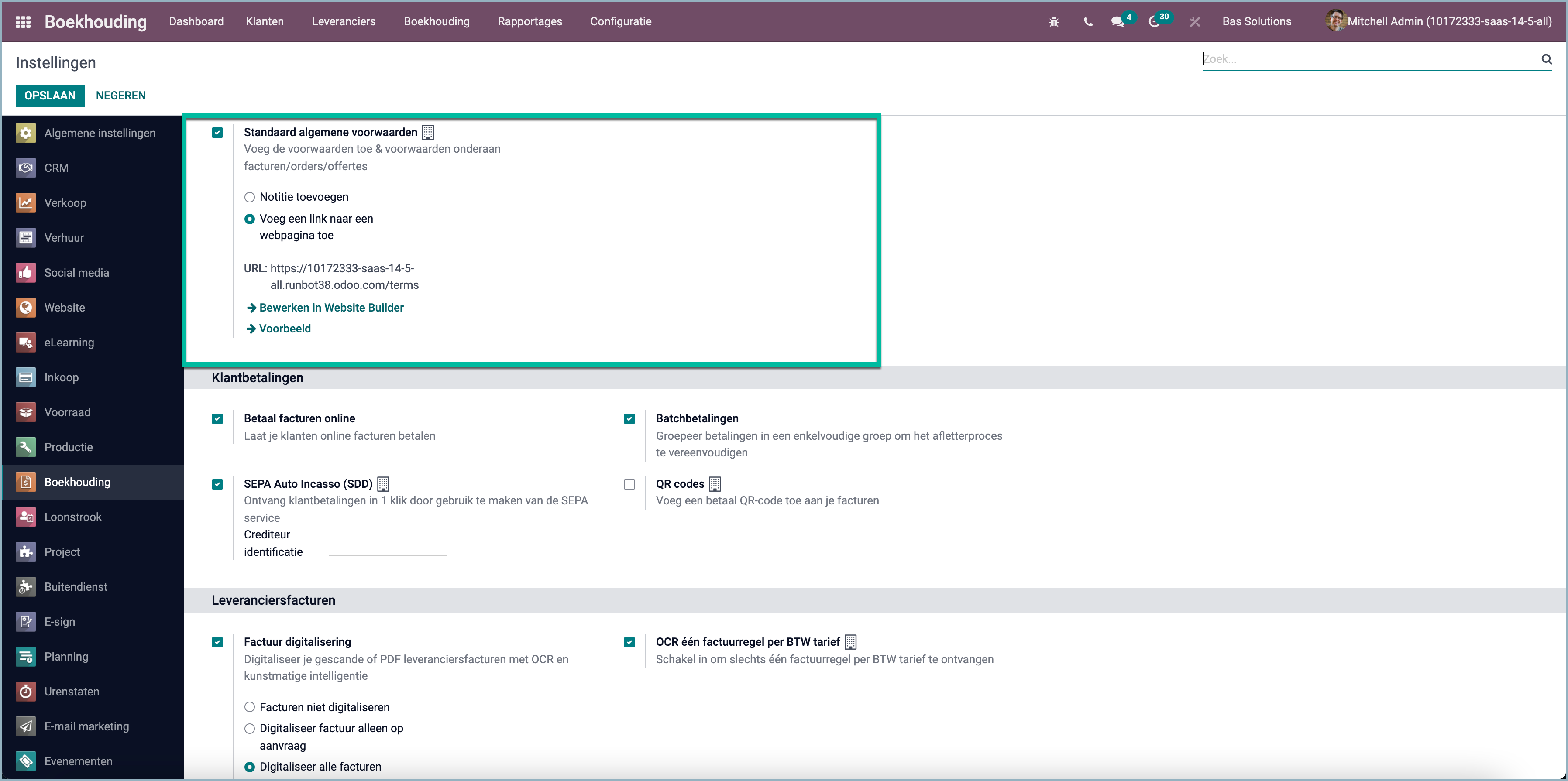 Setup Terms and Conditions