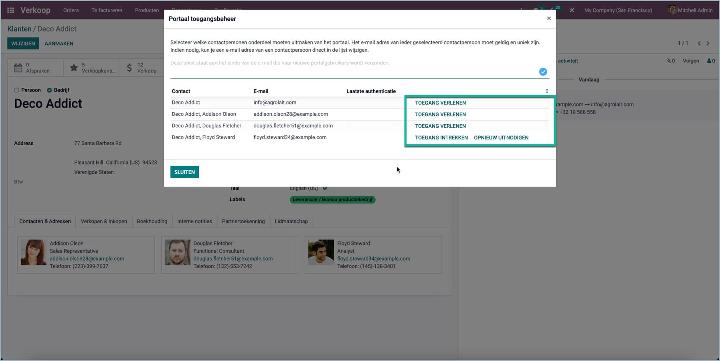 Odoo - Invite your customers to the Odoo portal