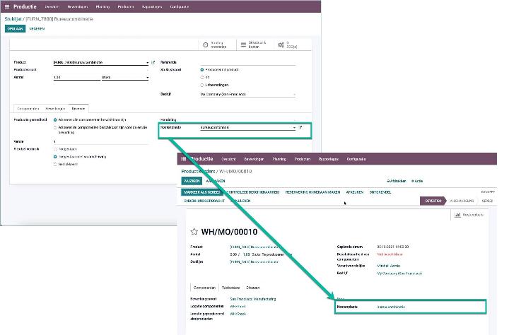 Odoo - Production Cost Centers