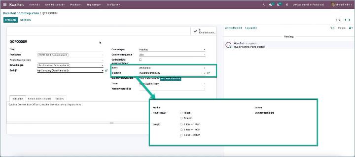 Odoo - Work Orders for Quality Controls