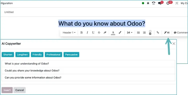 Odoo AI komt naar Odoo!