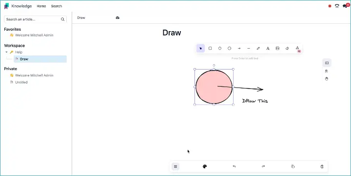 Odoo kennis Integratie excalidraw