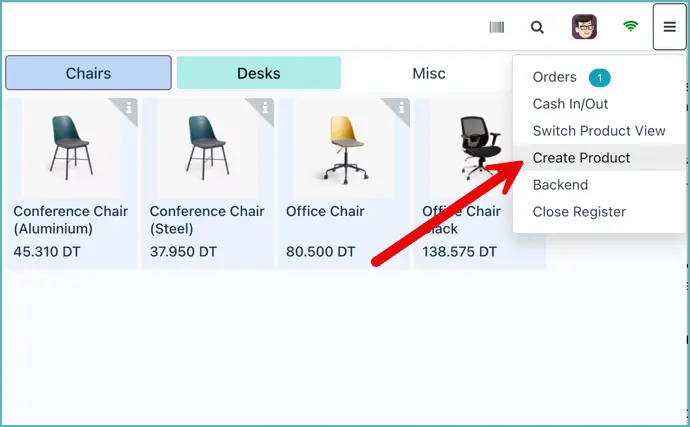 Create and Modify Products from the Cash Register