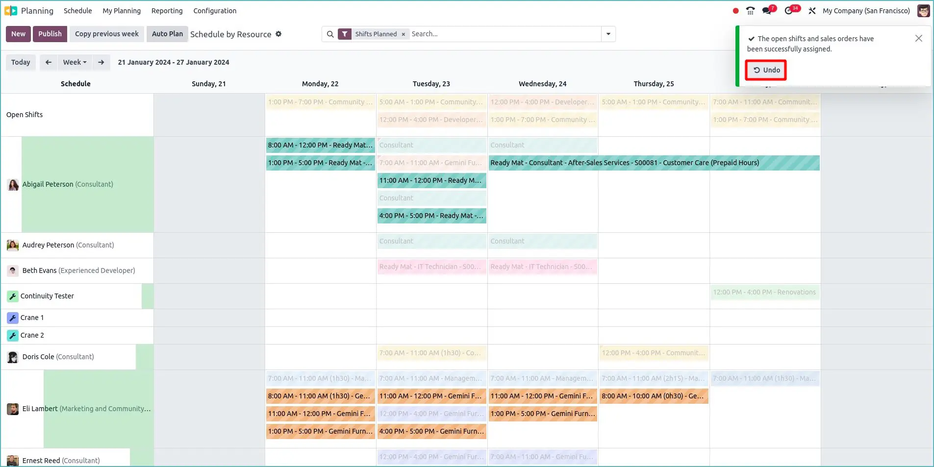 Restore Automatic Scheduling