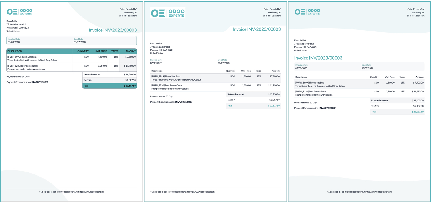 3 new document layouts