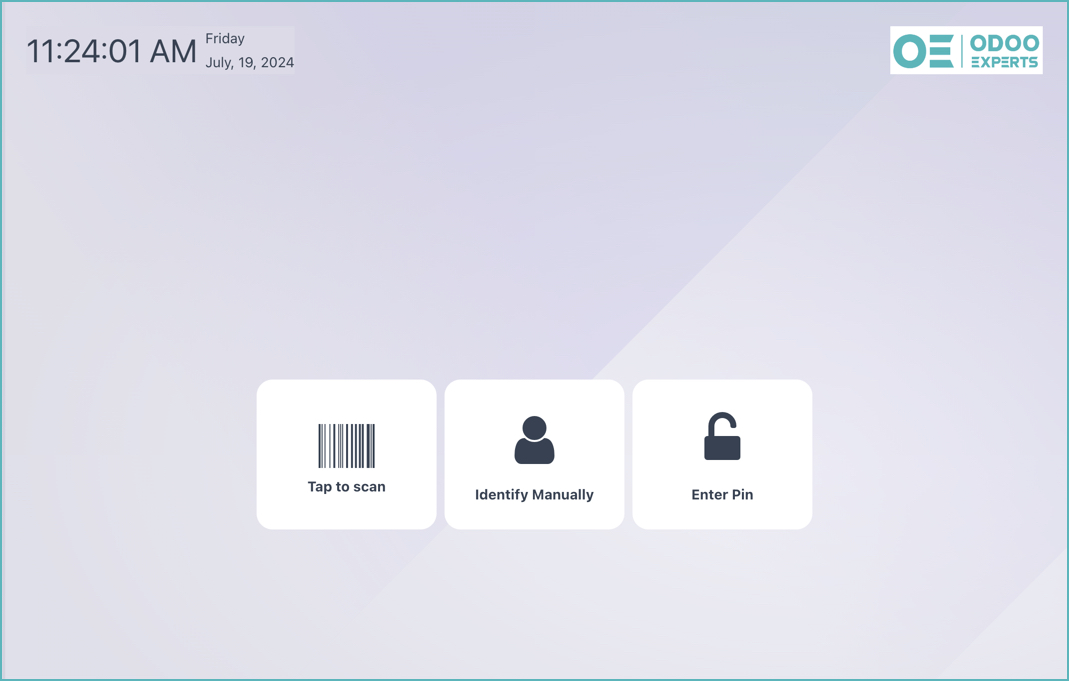 Odoo kassa inlogscherm