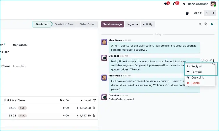 Email reply everyone and forward