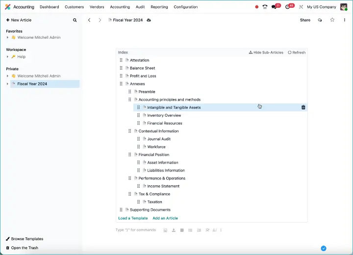 Odoo Audit Trail in knowledge base
