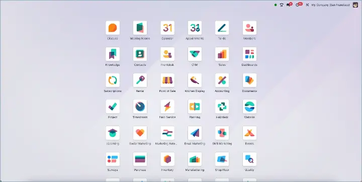 Default Odoo 17 view