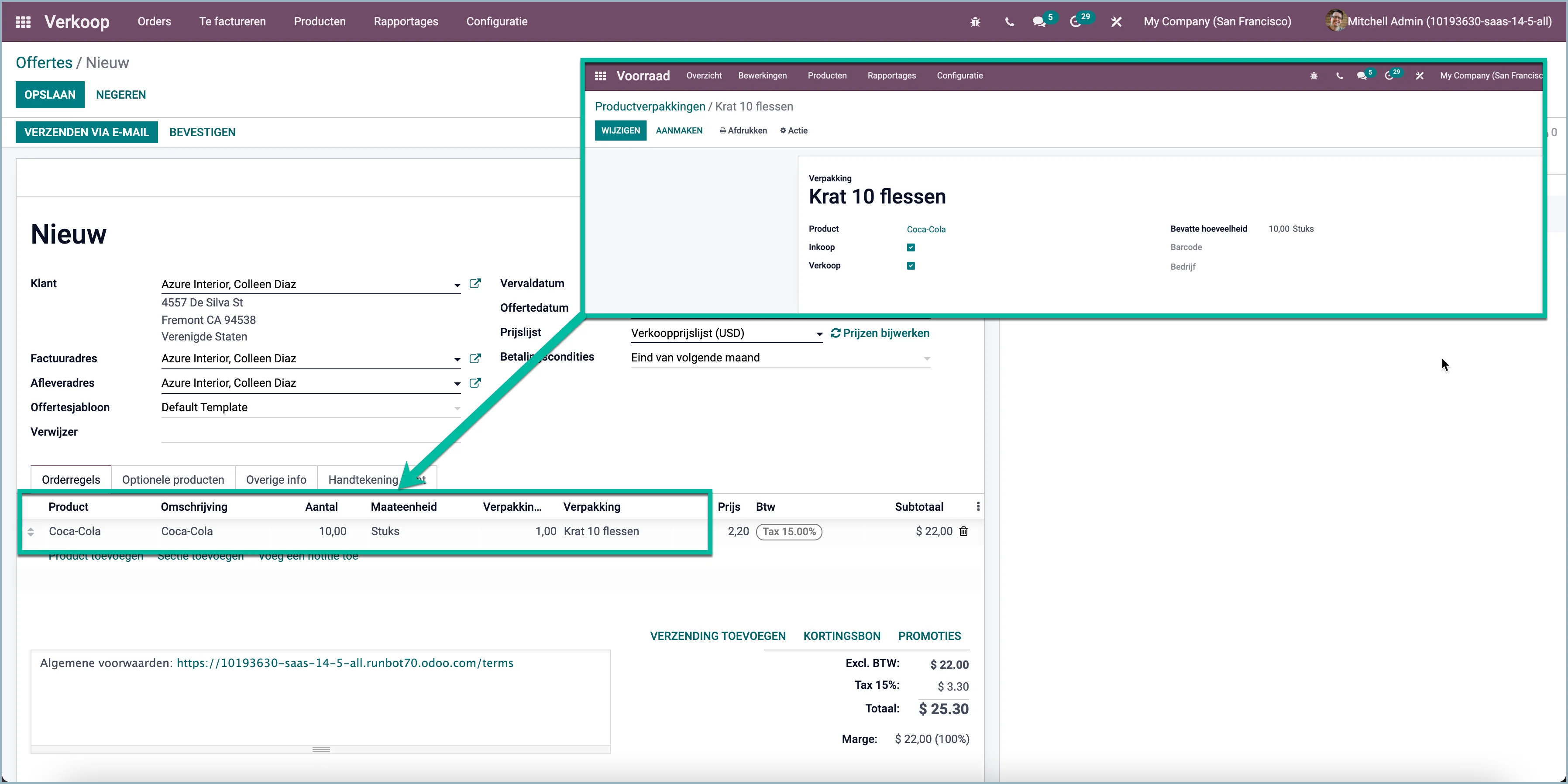 Odoo Improved product packaging