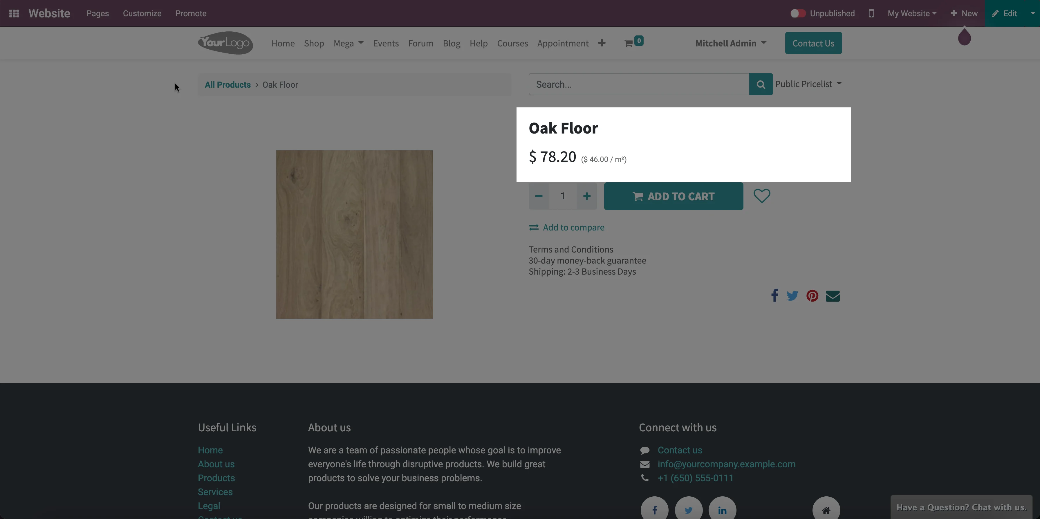Odoo - Productprijzen in meerder maateenheden