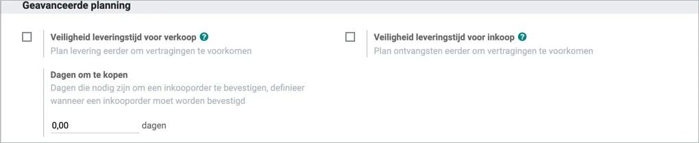 Odoo - Overview of advanced scheduling safety margins