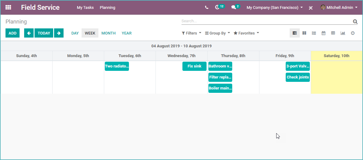 Odoo Field Service Navigate