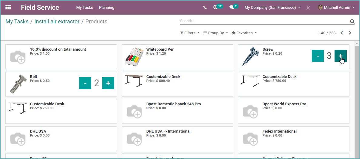 Odoo Field Service Navigate